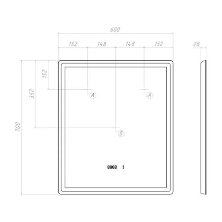 Зеркало VIGO Geometry Luxe 600, артикул 208