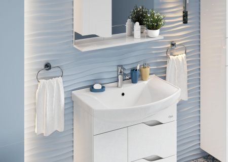 Тумба Onika Веронэлла 75 напольная, белая (ум. Стиль 75), артикул 107514