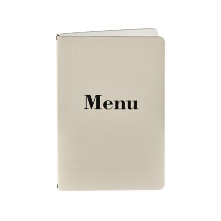 ADJ Меню для ресторана, 17x25 см., цвет: панна котта/белый, артикул 1627.16/10