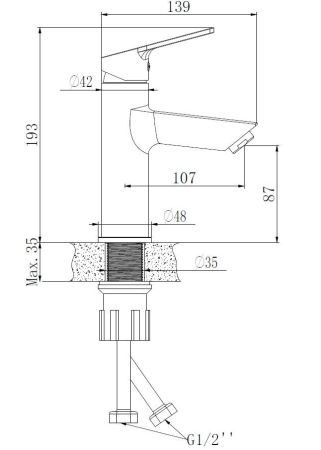Смеситель St.-Petersburg для раковины,  артикул: SPb 26M