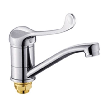 Смеситель для кухни с хирургической ручкой Сантаком stOMEGA 4479, хром, артикул 4479