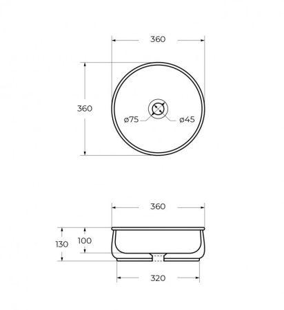 Раковина накладная керамическая CZR-6603, артикул CZR-6603