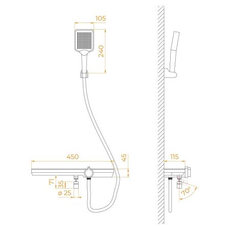 Душевой гарнитур RGW SP-40Gr, артикул 69140540-11