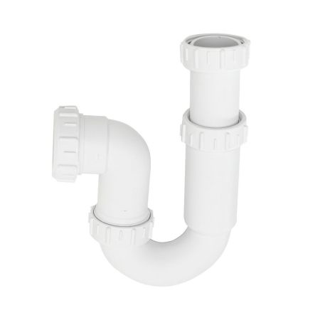 Сифон U-образный гладкостенный Lemark для измельчителя пищевых отходов под мойку (9940100), артикул 9940100