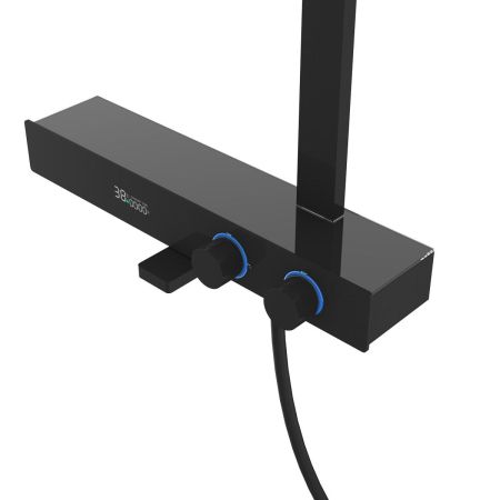 душевые стойки Vincea Душевая стойка Inspire VSFS-3I13TMB термостатическая с изливом, черный,, артикул VSFS-3I13TMB