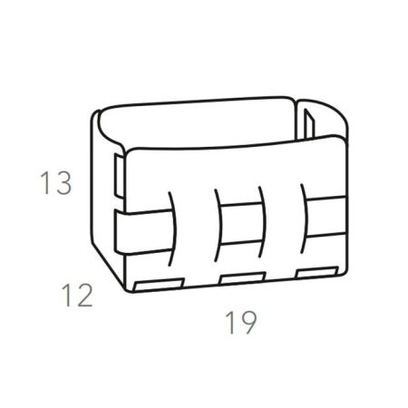 ADJ Корзинка Mini Bottega, 12x19xH13 см., цвет: коньяк/бордо, артикул 1012.09/30