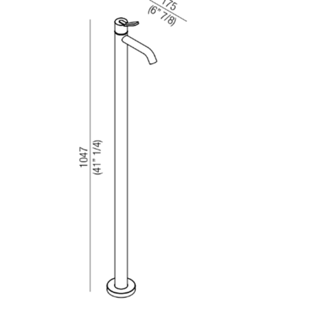 Agape Fez 2 Однорычажный смеситель для раковины, напольный, цвет: белый, артикул AFEZ004Z