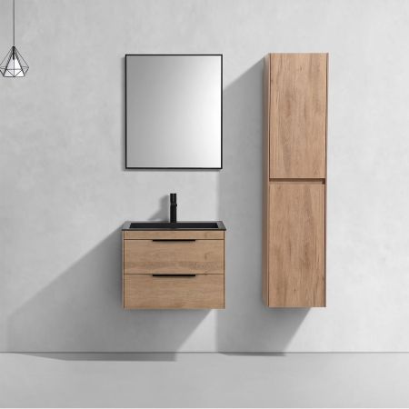 База под раковину Chiara 2D 600 подвесная, 2 выкатных ящика soft-close, N.Oak, артикул VMC-2C2600NO
