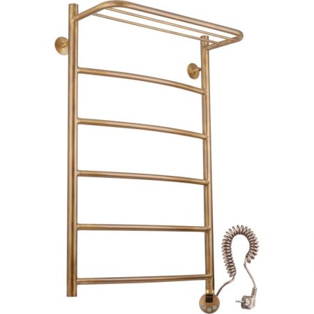 Электрический полотенцесушитель Secado Милан 4 50х80 с полкой Бронза, артикул Милан 4 50х80 э