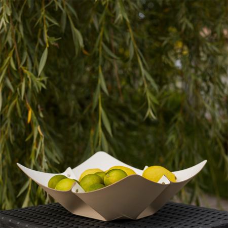 ADJ Фруктовница, D35 см., цвет: панна котта/белый, артикул 4035.16/10