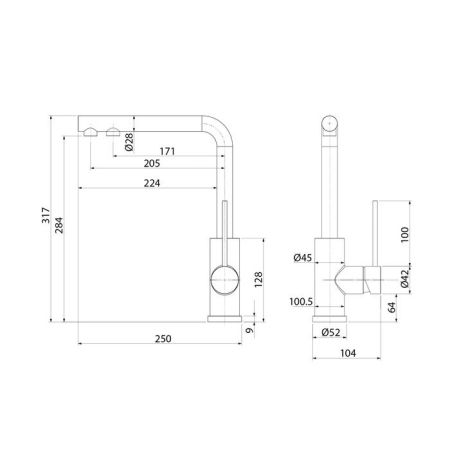 Смеситель IDDIS для кухни с фильтром хром Rule (RULSBLFi05), артикул RULSBLFi05