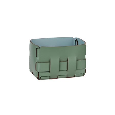 Colombo Adj Корзинка Mini Bottega, 12x19H13 см , цвет: эвкалипт/небесный, артикул BADJ1012-6050