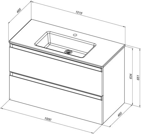 Тумба под раковину Allen Brau Eclipse 100 1.E1003.PGM 2.0 платина матовый, артикул 1.E1003.PGM 2.0