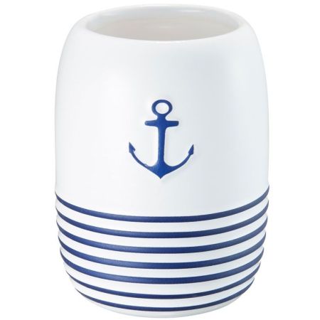 Стакан для зубных щеток Fora Royal Navy FOR-RN044 Бело-синий, артикул FOR-RN044