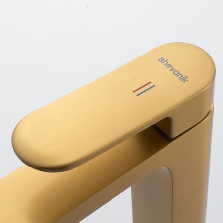 Смеситель для раковины Shevanik S4501G, золотой сатин, артикул S4501G