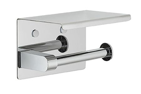 Gedy, бумагодержатель с плоской крышкой - площадкой под телефон, цвет хром, артикул 2839(13)