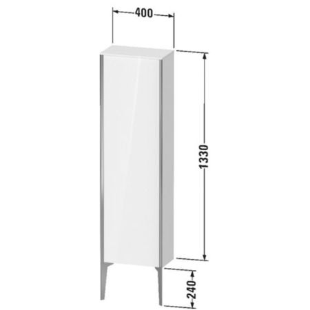 Duravit XViu запчасть - Ножки 240x25x10мм, алюминивые, в комплекте : 2шт., цвет: champagne matt, артикул XV9714B1