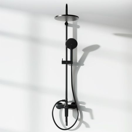 977740300 Jupiter душевая система с ванно-душевым смесителем, черный, артикул 977740300
