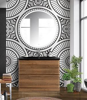 ALBANO База под раковину напольная с двумя выкатными ящиками, Rovere Rustico, 1000x450x810, ALBANO-1000-2C-PIA-RR