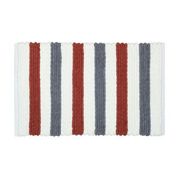 Коврик для ванной комнаты FIXSEN AMBER FX-8040X, синий/красный/белый