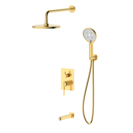 Душевая система для ванны и душа DQ Bonn встраиваемая с изливом мат.золото (DA1705607), артикул DA1705607