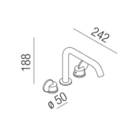 AGAPE LIMON Смеситель для раковины на 3 отверстия, цвет черный матовый