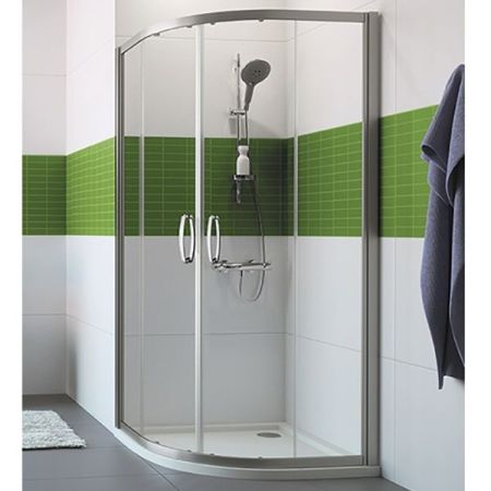Душевой уголок Huppe Fracture 90х90 радиальный профиль Хром стекло прозрачное, артикул 2.CU0604.069.321