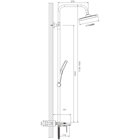 Душевая система BELZ B24678-7, черный, артикул B24678-7