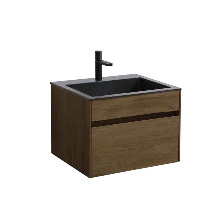 База под раковину Chiara 600 подвесная, 1 выкатной ящик soft-close, T.Oak, артикул VMC-2C600TO