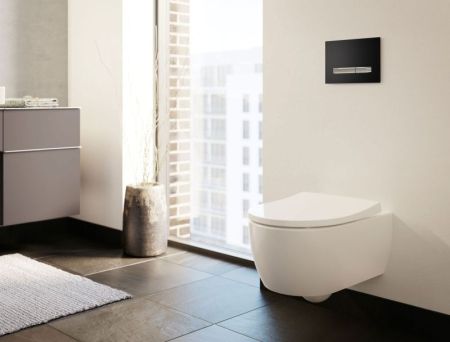 Комплект унитаза Geberit iCon 500.362.TC.I с инсталляцией Duofix с сиденьем Микролифт, артикул 500.362.TC.I