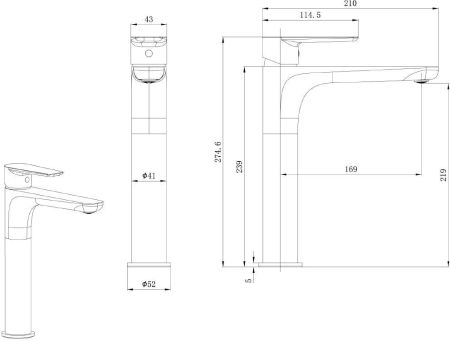 Смеситель для раковины Allen Brau Eclipse 2.0 5.E1A02-00 хром, артикул 5.E1A02-00