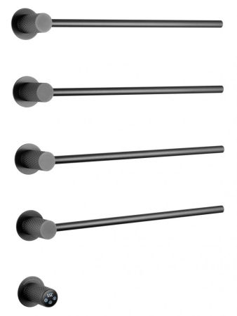 Полотенцесушитель электрический встраиваемый WONZON & WOGHAND MÜNCHEN, Темный графит (WW-A354-GM), артикул WW-A354-GM