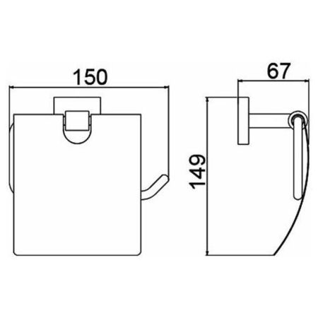 Держатель для туалетной бумаги D-Lin D240222, черный