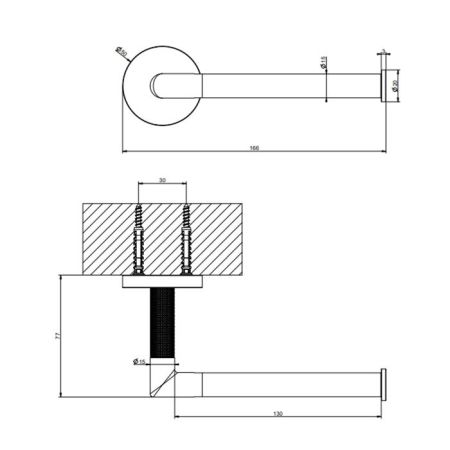 GESSI ANELLO Держатель туалетной бумаги, вертикальная/горизонтальная установка, цвет Finox Brushed Nickel, артикул 63755#149