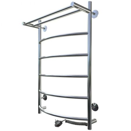 Электрический полотенцесушитель Тругор ПЭК 5 П 80x60 с полкой Хром, артикул Пэк5П80х60