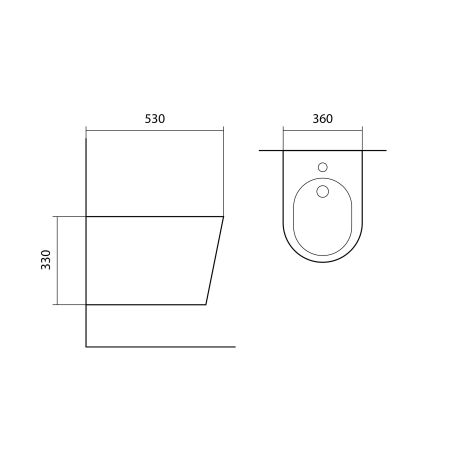 Биде подвесное AQUATEK ВЕГА AQ1057-MW, 530*360*330 мм, цвет белый матовый, артикул AQ1057-MW