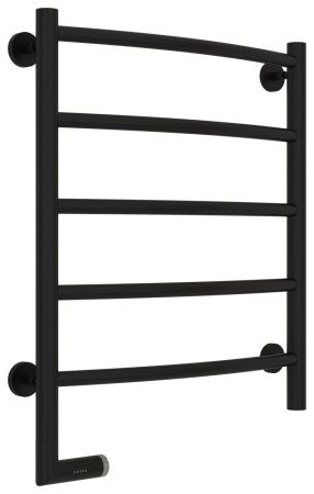 Полотенцесушитель электрический "ГАЛАНТ 2.0" 600х500 / МЭМ левый (Матовый Чёрный)