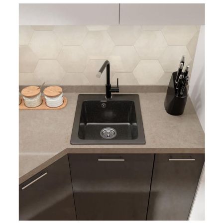 Кухонная мойка GranFest PRACTIK 505, черный, артикул P-505 черный
