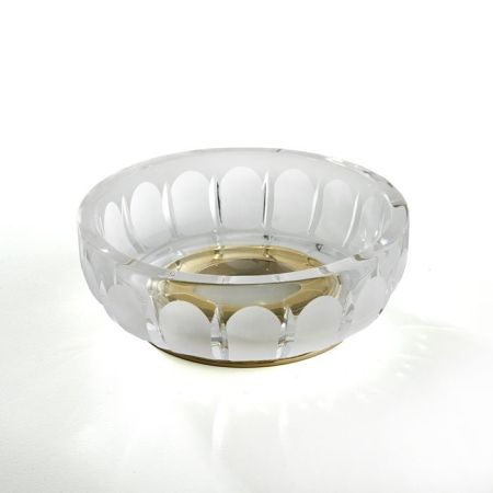 Мыльница, 3SC, Montblanc, ширина, мм-115, глубина, мм-115, высота, мм-40, тип установки-настольный (свободностоящий), материал мыльницы-прозрачный хрусталь, без креплений, цвет-латунь, артикул MB01ACROL