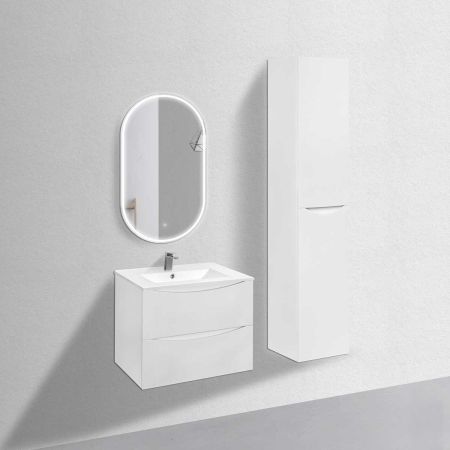 База под керамическую раковину Mia 700 подвесная, 2 выкатных ящика soft close, G.White, артикул VMC-2MC700GW