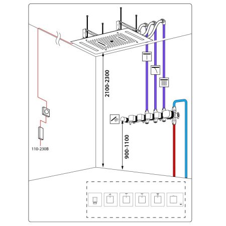 Душевая система встроенная с термостатом Timo Petruma SX-5229/00SM хром