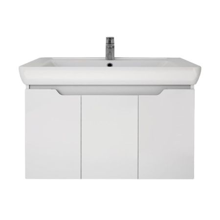 Тумба с раковиной подвесная Dreja Q(D) 80 см, белый, артикул 99-1003-com