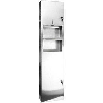 Встроенный диспенсер для бумажных полотенец с мусорной корзиной