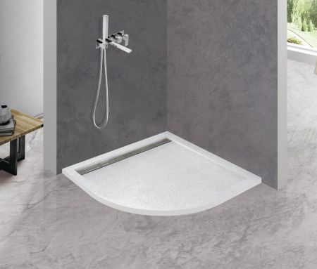 TRAY-AS-R-90-30-NERO Поддон из искусственного мрамора, чёрный матовый, артикул TRAY-AS-R-90-30-NERO