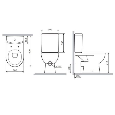 C85C8600SC Sunny унитаз-компакт FlashClean с сид м/лифт, артикул C85C8600SC