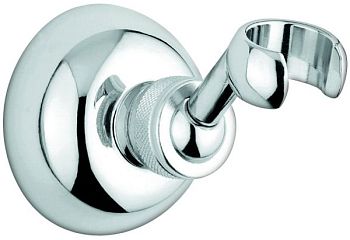 Emmevi, круглый регулируемый держатель ручного душа из латуни, цвет хром/золото