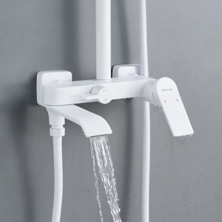 Душевая система Shevanik S4136C, белый