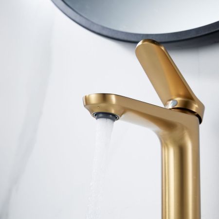 Смеситель для раковины Shevanik S4301G, золотой сатин, артикул S4301G