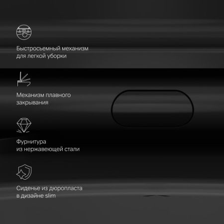 C8F1700MBSC Func подвесной унитаз 49 см FlashClean с сиденьем микролифт, черн мат, артикул C8F1700MBSC