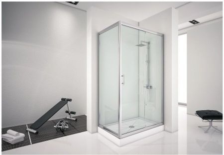 Душевой уголок Aquanet Alfa NAA1131 140x80, прозрачное стекло, артикул NAA1131